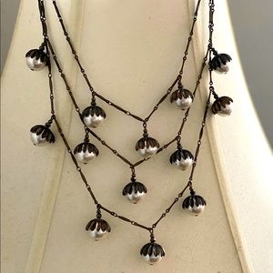 Vintage three chain necklace